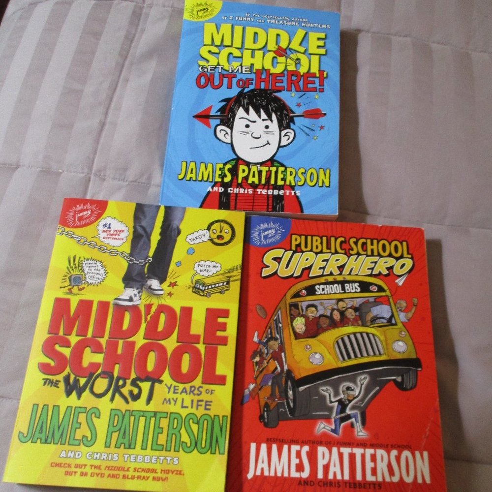 Lot of Three James Patterson School Books Kids